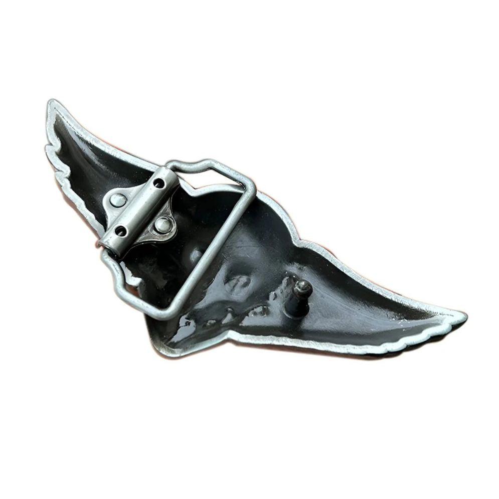 Boucle de Ceinture Tête de Mort Ailée Modèle Colton