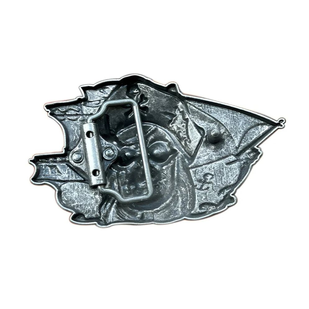 Boucle de Ceinture Tête de Mort Pirate Modèle Josua - La Ceinturerie