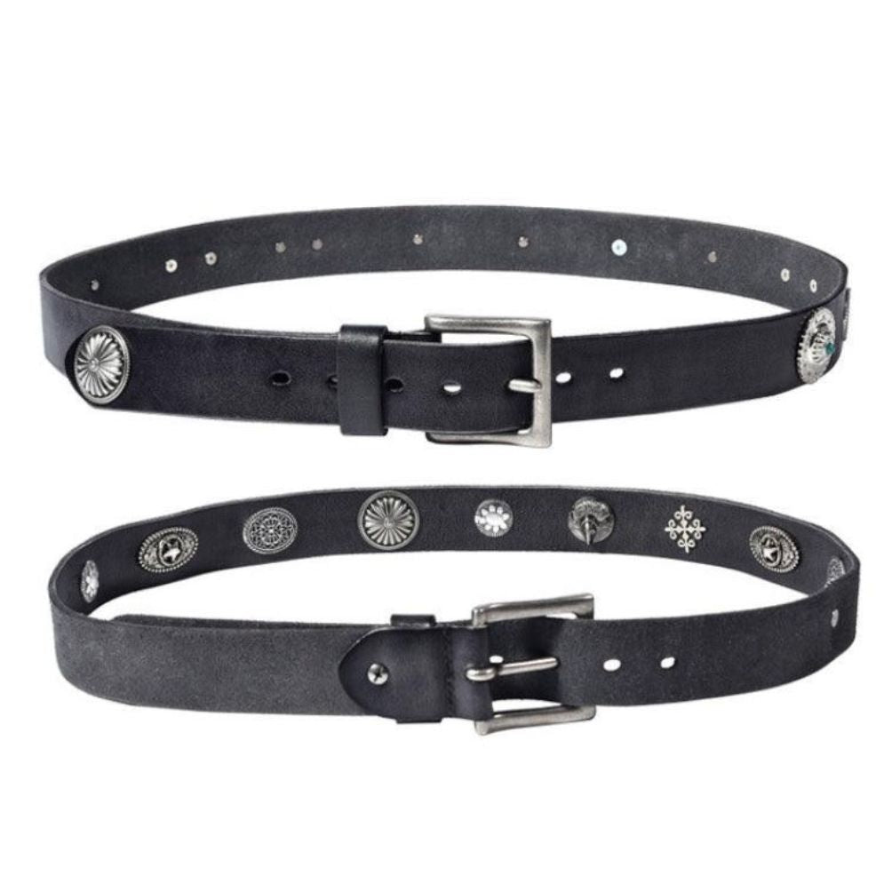 Ceinture Cloutée Homme Cuir Décors Modèle Herminio - La Ceinturerie