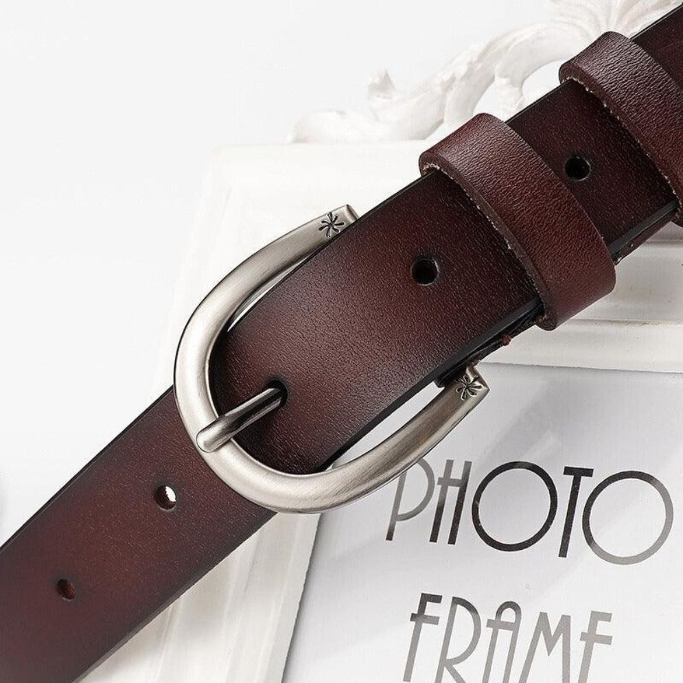 Ceinture en Cuir Lisse Femme Boucle Modèle Cabar - La Ceinturerie