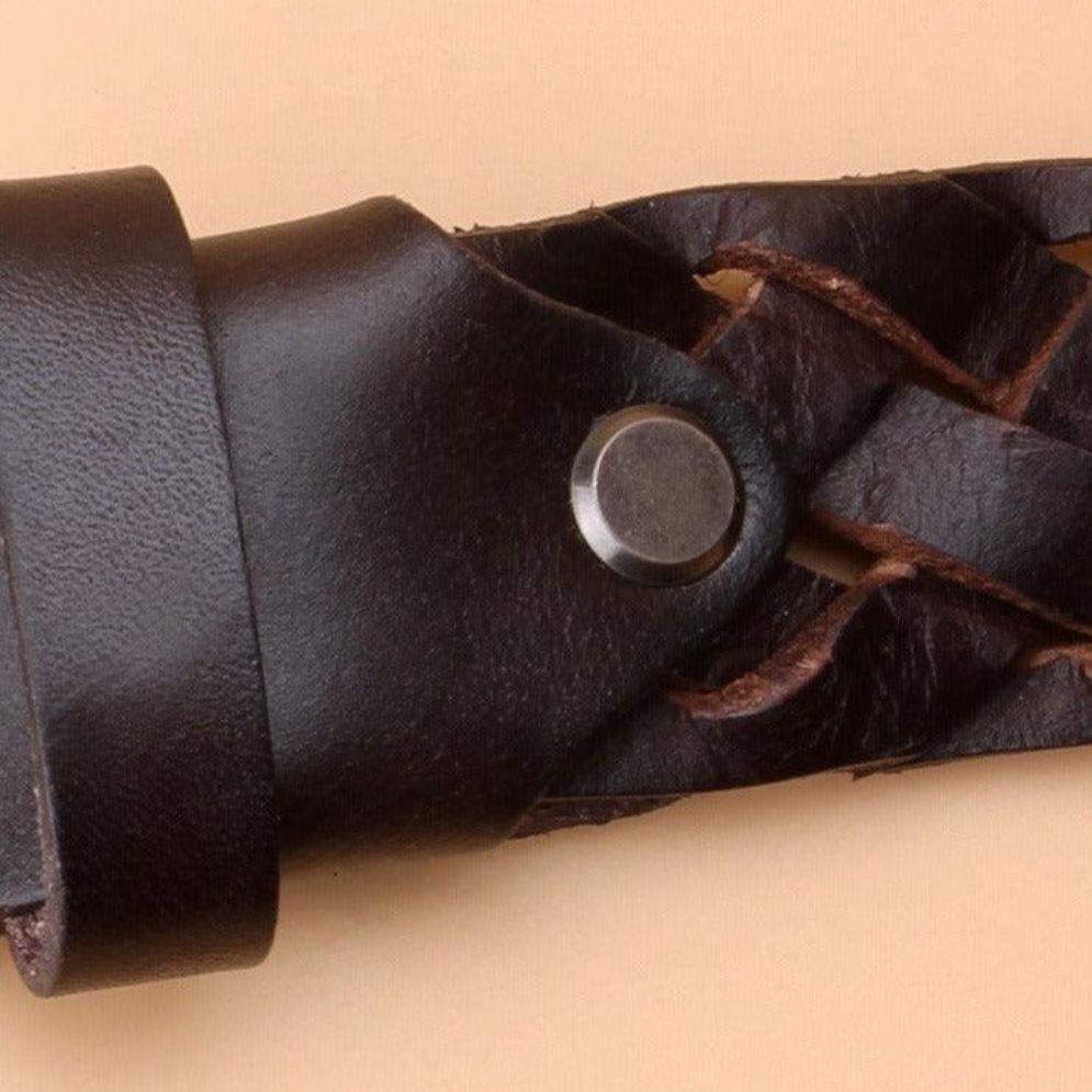 Ceinture en Cuir Tressé Modèle Halina - La Ceinturerie