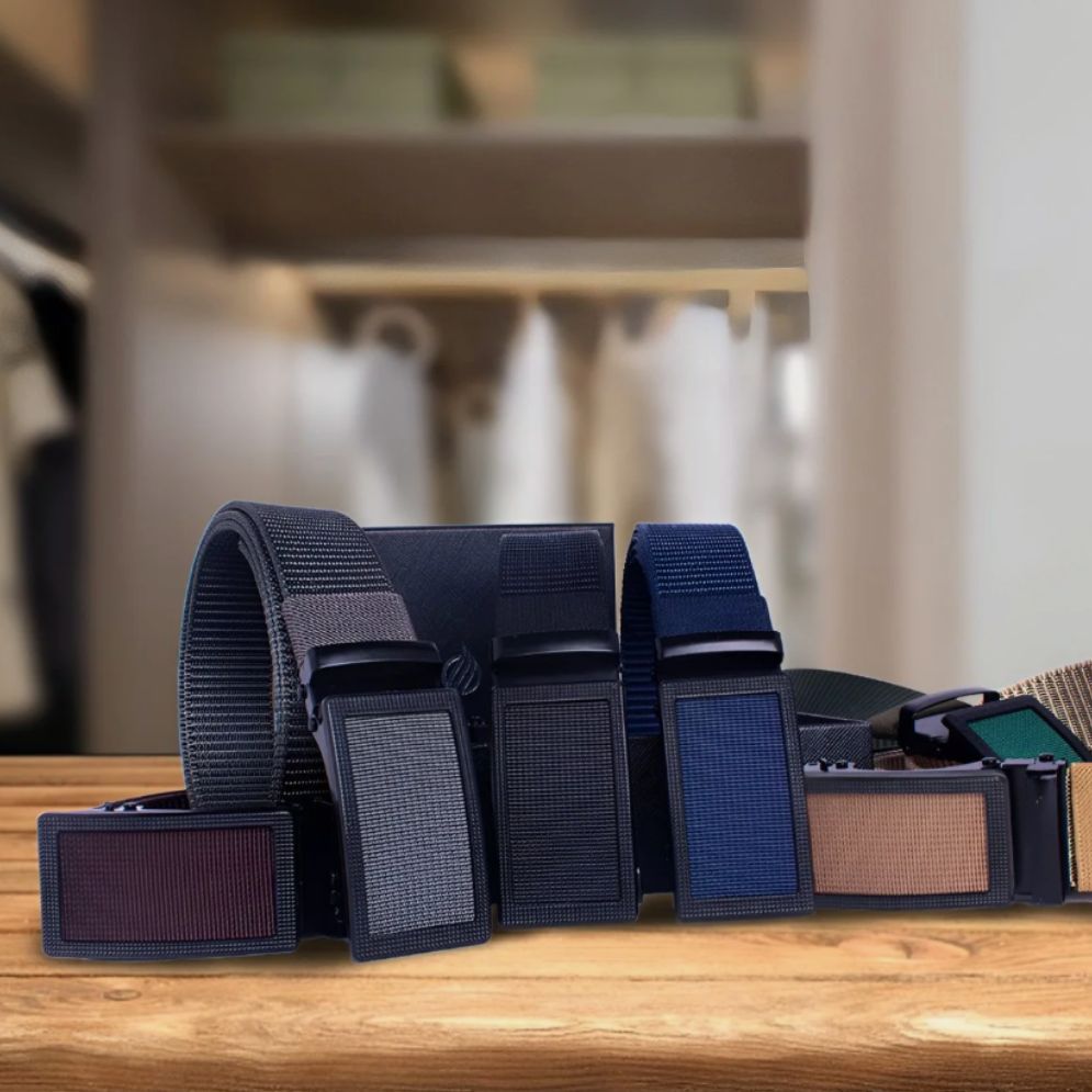 Ceinture en Toile Élastique à Boucle Automatique - La Ceinturerie