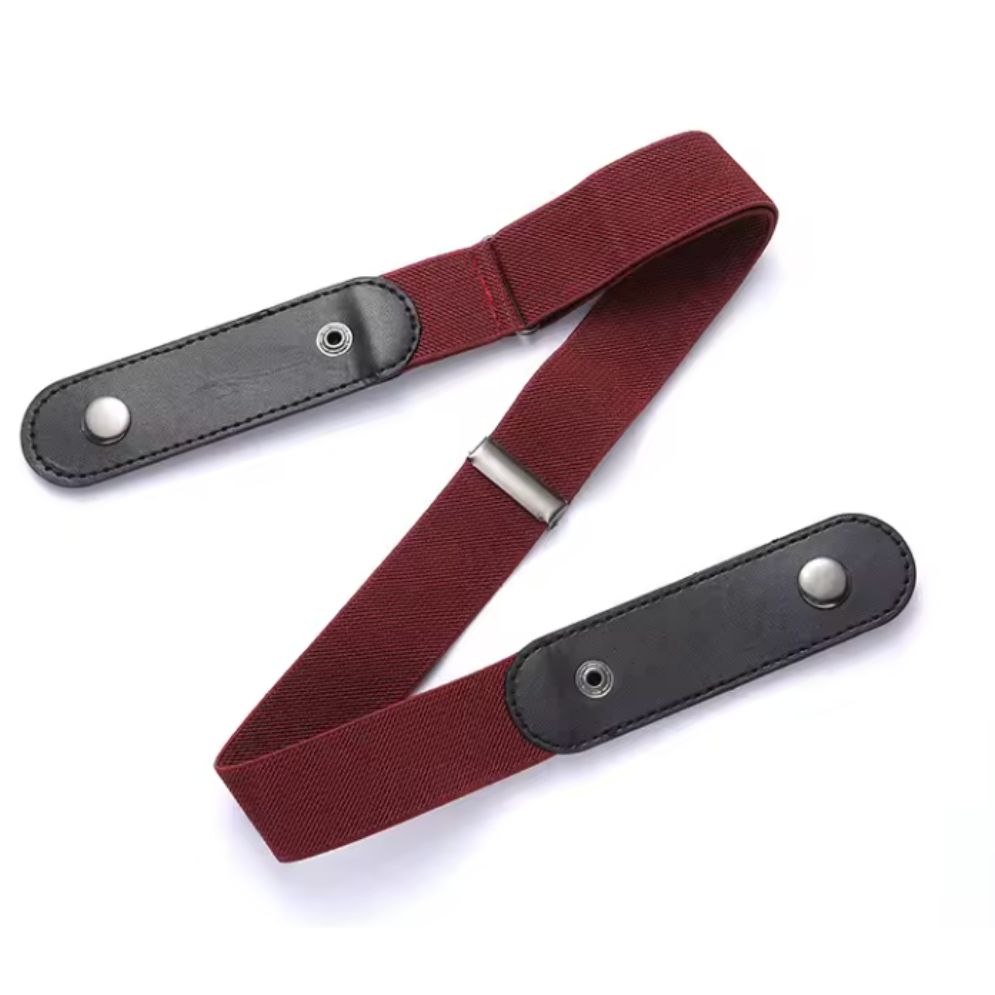 Ceinture Enfant Élastique Sans Boucle Moderne Plusieurs Couleurs Bordeaux