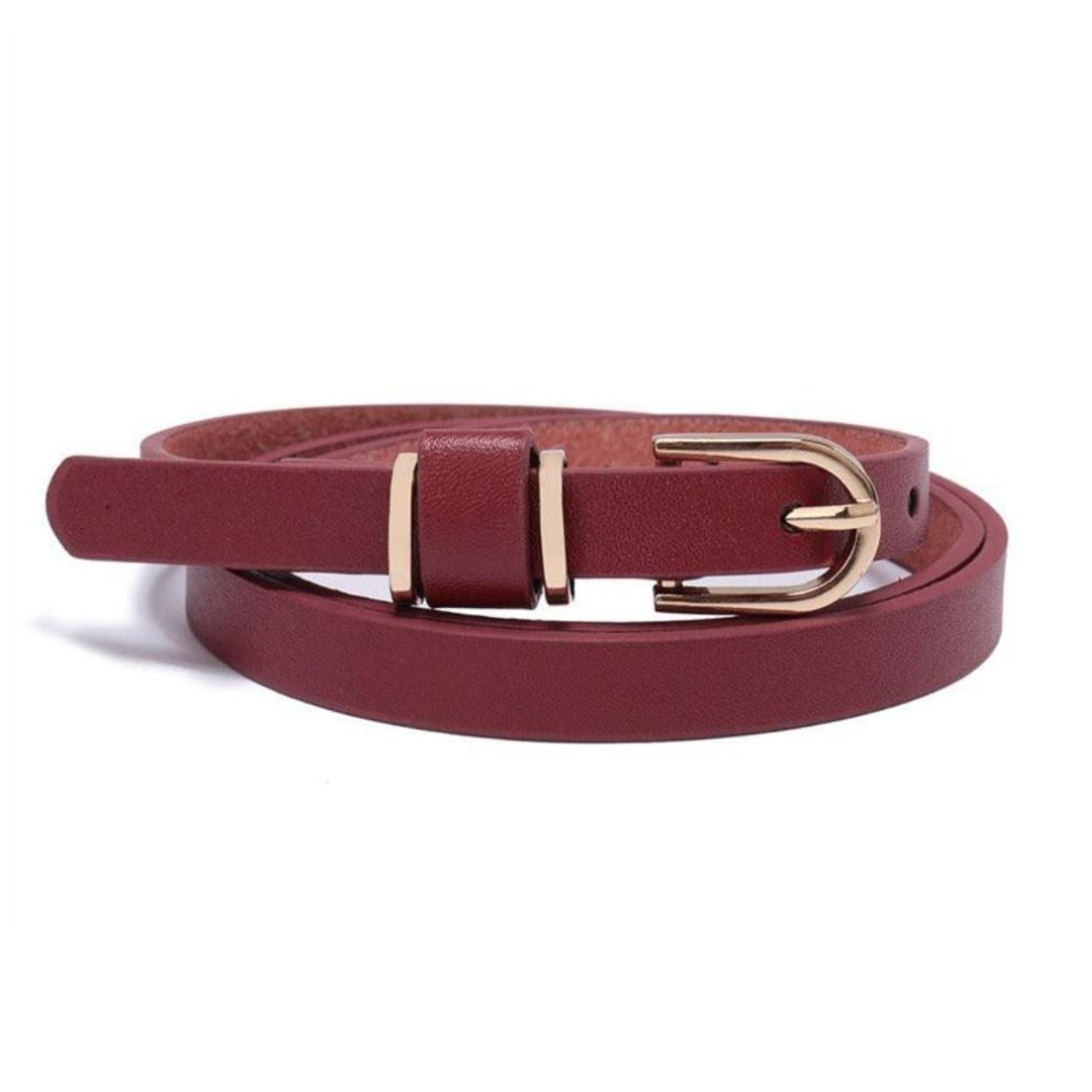 Ceinture Fine en Cuir pour Femme