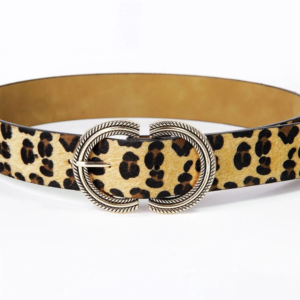 Ceinture Imprimée Léopard pour Femme Modèle Hermine - La Ceinturerie