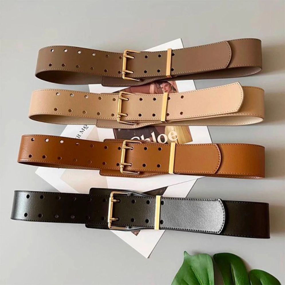 Ceinture Taille Haute Double Ardillon Modèle Tania - La Ceinturerie