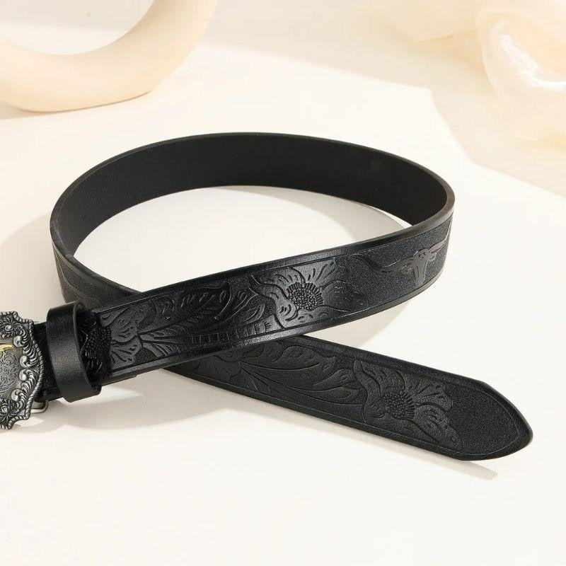 Ceinture Western Boucle Taureau Homme Modèle Kloeada - La Ceinturerie