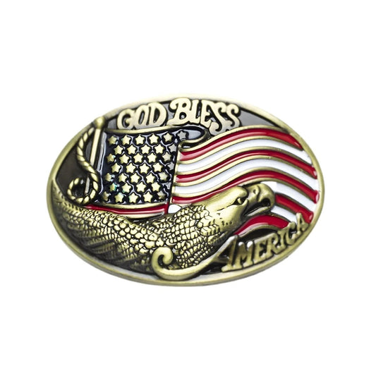 Boucle de Ceinture Américaine "God Bless" Modèle Rizia
