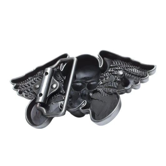 Boucle Ceinture Musique Tête Mort avec Guitares Modèle Blok