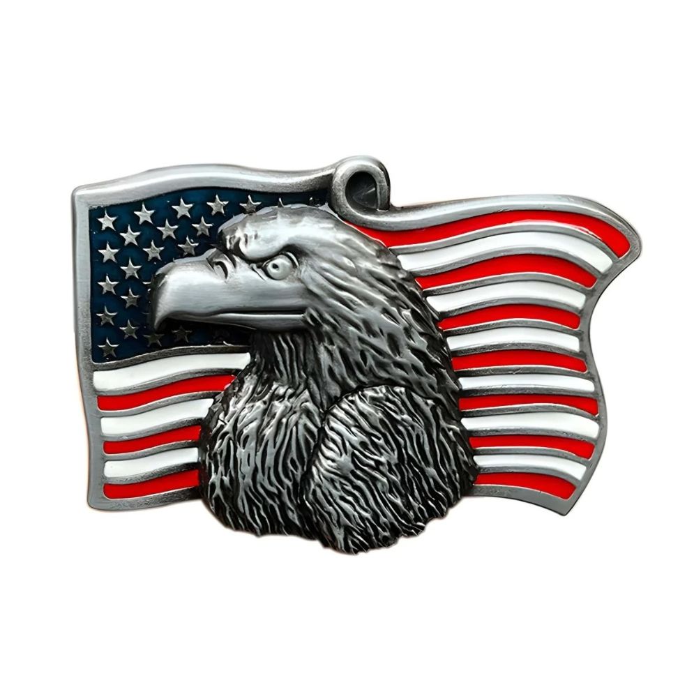 Boucle Ceinture Américaine Aigle Drapeau Modèle Ario - La Ceinturerie

