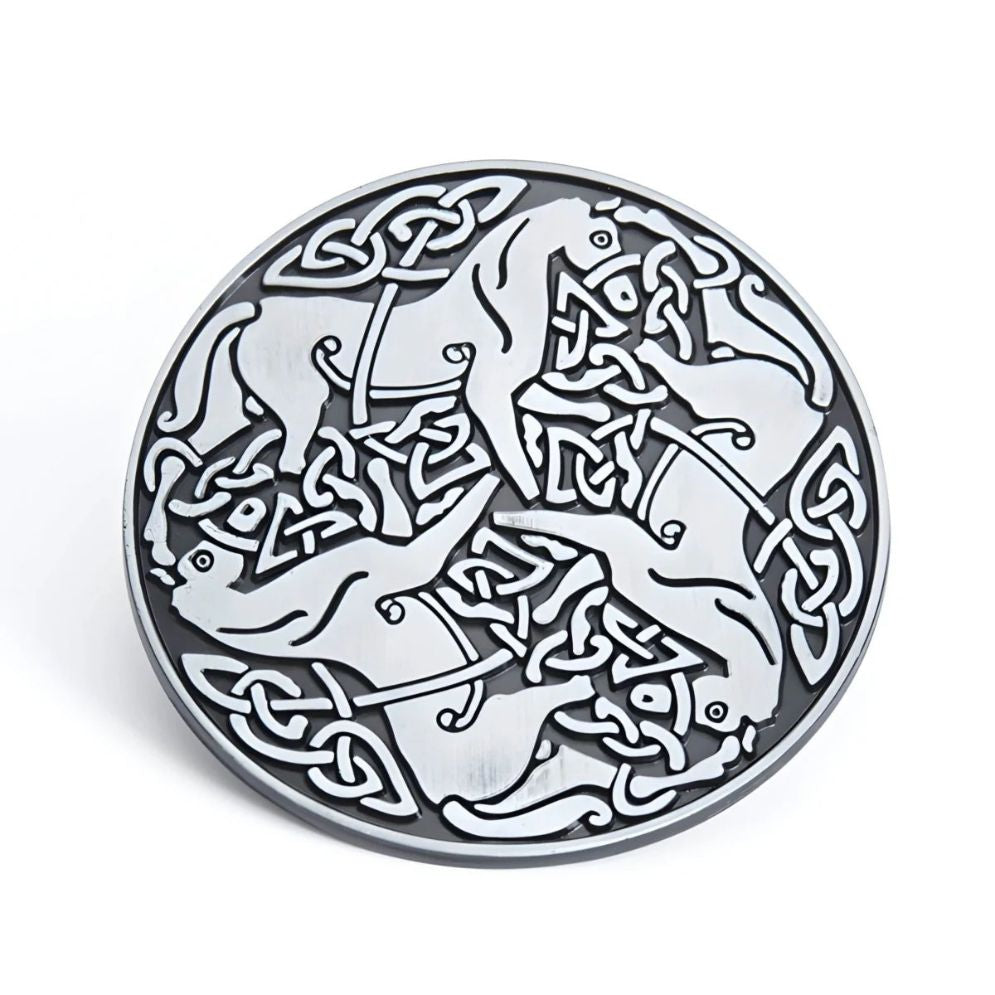 Boucle de Ceinture Celtique Cheval Modèle Tivio - La Ceinturerie


