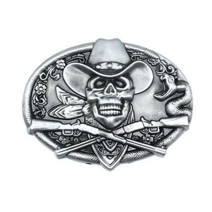 Boucle de Ceinture Tête de Mort Cowboy Modèle Artie