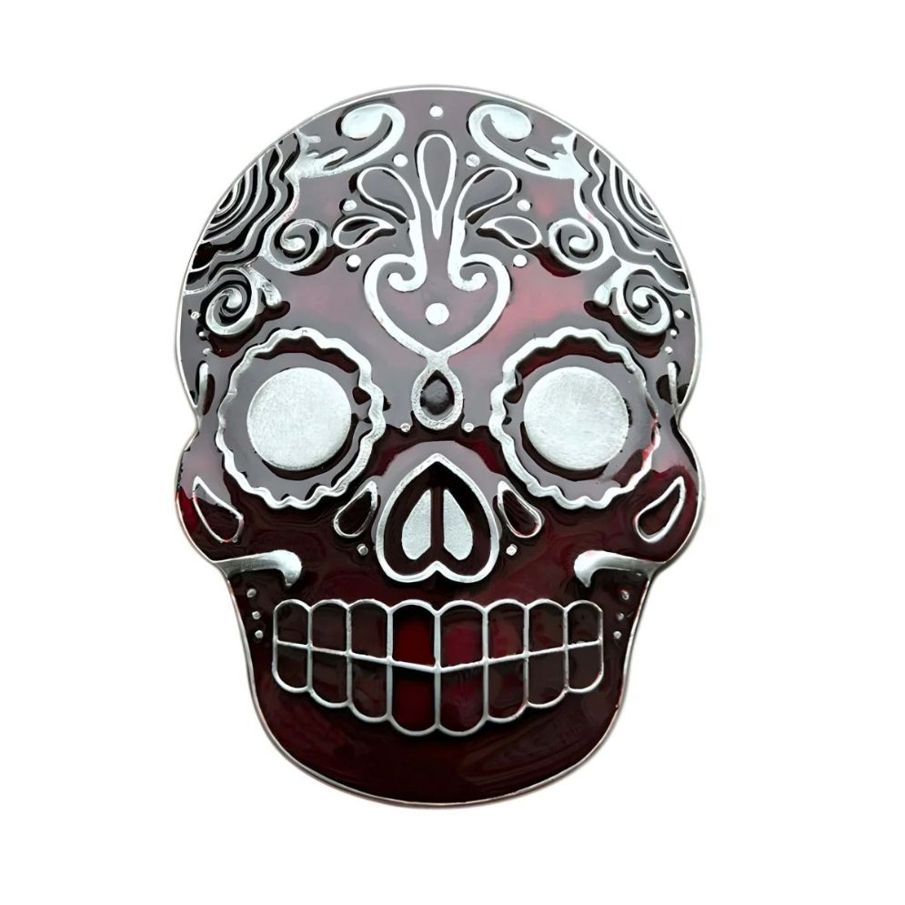 Boucle de Ceinture Tête de Mort Mexicaine Modèle Alberto