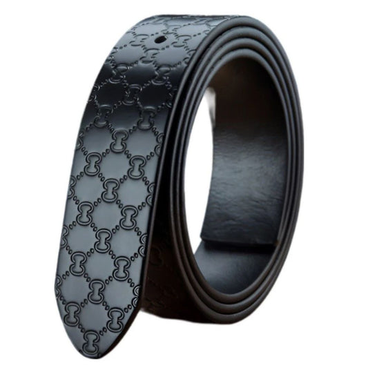 Lanière de Ceinture 3.4 cm en Cuir Boucles Ardillon Texturé Modèle Leok