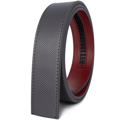 Lanière de Ceinture 3.5 cm en Cuir Aspect Rayée Boucles Automatiques Modèle Kalo