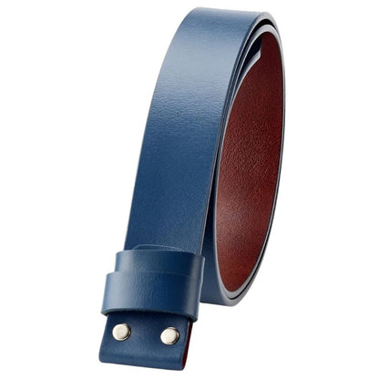 Lanière de Ceinture 3.8 cm en Cuir Uni Double Passants Boucles Interchangeables Modèle Gile - La Ceinturerie