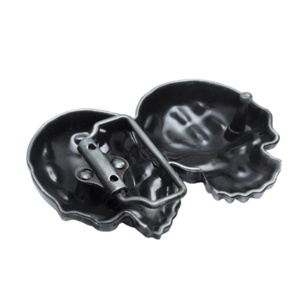 Boucle de Ceinture Double Têtes de Mort Modèle Polly - La Ceinturerie