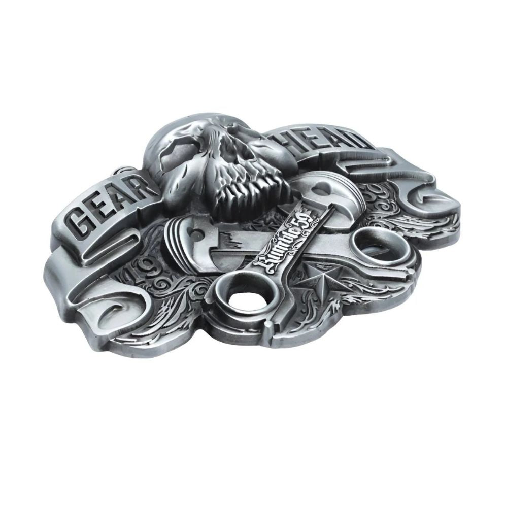 Boucle de Ceinture Moto "Gear Head" Mécanique Modèle Rick