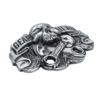Boucle de Ceinture Moto "Gear Head" Mécanique Modèle Rick
