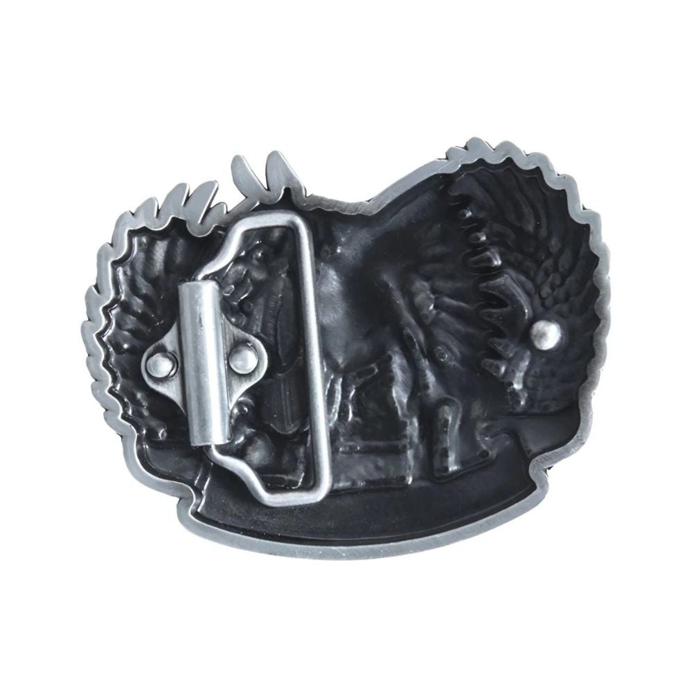 Boucle de Ceinture Western Indien Cheval Modèle Brody - La Ceinturerie