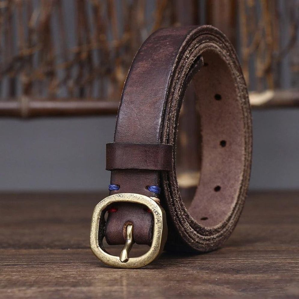 Ceinture Fine en Cuir pour Femme Modèle Khennal - La Ceinturerie