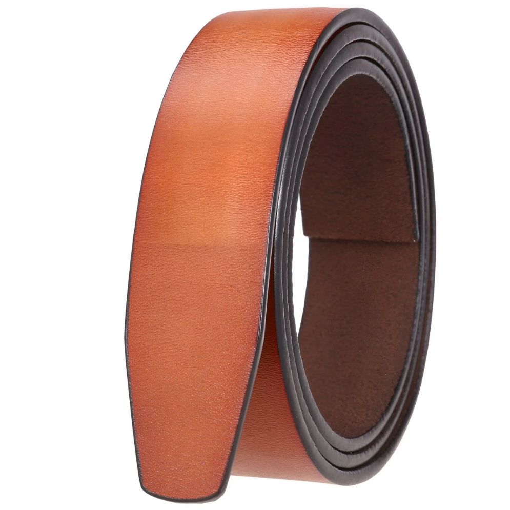 Lanière de Ceinture 3.5 cm Cuir Aspect Rétro Boucles Automatiques Modèle Boldo - La Ceinturerie
