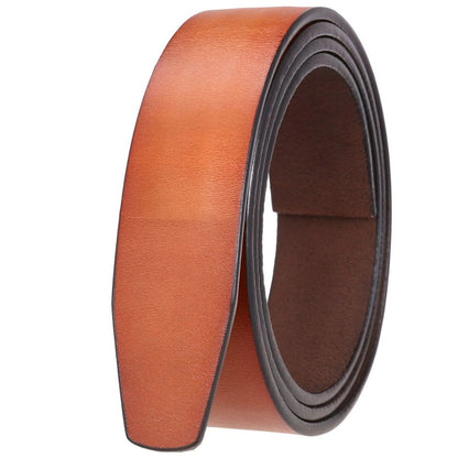 Lanière de Ceinture 3.5 cm Cuir Aspect Rétro Boucles Automatiques Modèle Boldo - La Ceinturerie
