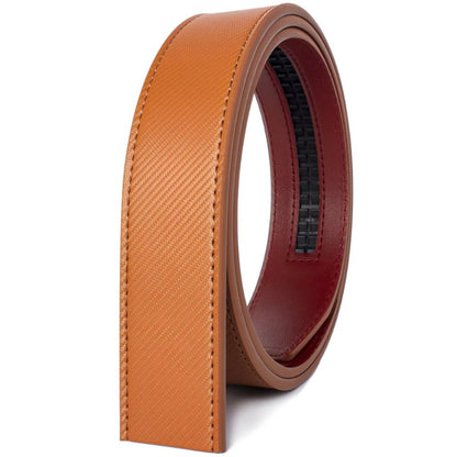 Lanière de Ceinture 3.5 cm en Cuir Aspect Rayée Boucles Automatiques Modèle Kalo