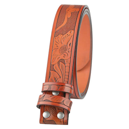 Lanière Ceinture 3.8 cm en Cuir Interchangeables Western - La Ceinturerie