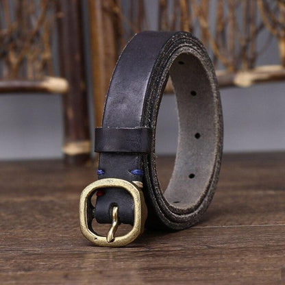Ceinture Fine en Cuir pour Femme Modèle Khennal - La Ceinturerie