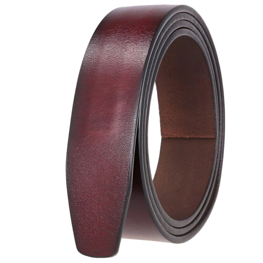 Lanière de Ceinture 3.5 cm Cuir Aspect Rétro Boucles Automatiques Modèle Boldo - La Ceinturerie