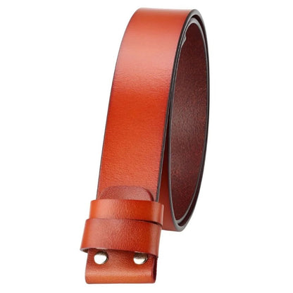 Lanière de Ceinture 3.8 cm en Cuir Uni Double Passants Boucles Interchangeables Modèle Gile - La Ceinturerie