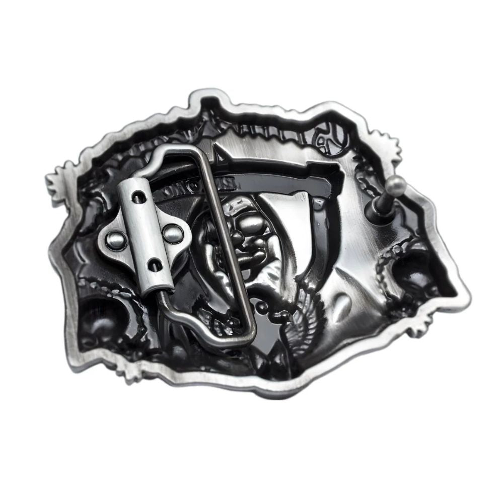 Boucle de Ceinture Tête de Mort Faucheuse Modèle Milan