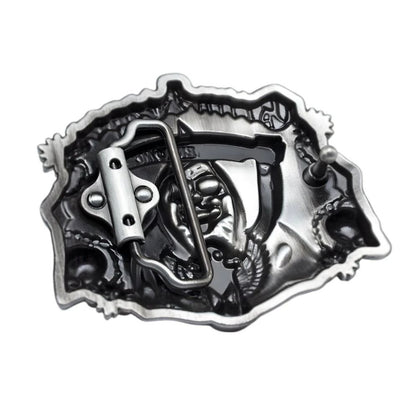 Boucle de Ceinture Tête de Mort Faucheuse Modèle Milan