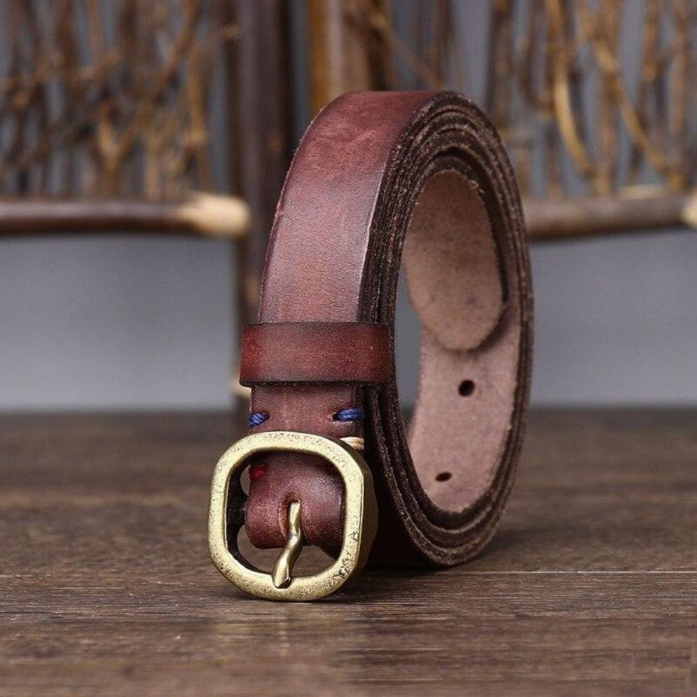Ceinture Fine en Cuir pour Femme Modèle Khennal - La Ceinturerie