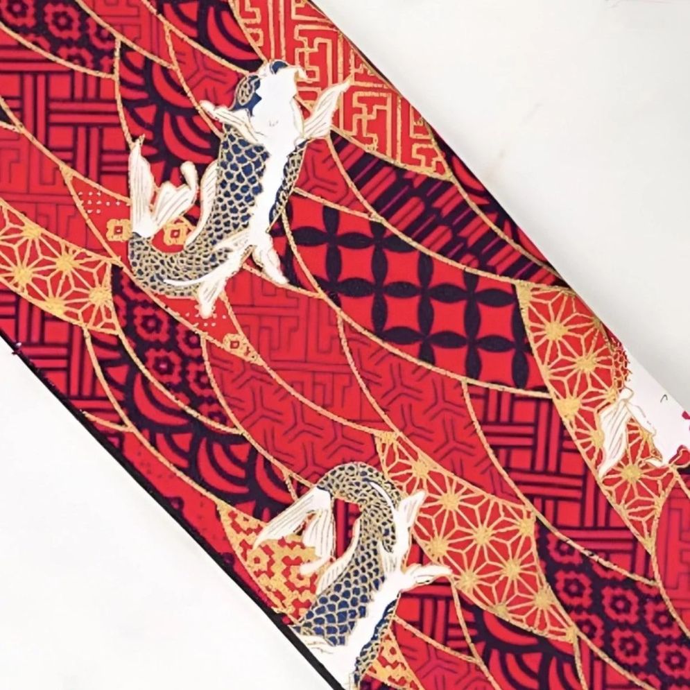 Ceinture Obi à Motifs Carpe Koï Modèle Ocrera - La Ceinturerie
