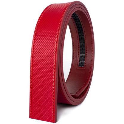 Lanière de Ceinture 3.5 cm en Cuir Aspect Rayée Boucles Automatiques Modèle Kalo