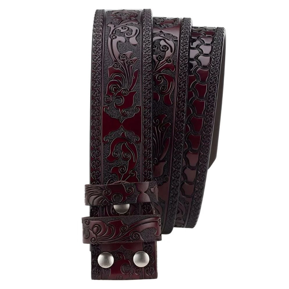 Lanière de Ceinture 3.8 cm Cuir texturé Boucles Interchangeables Modèle Edwin - La Ceinturerie