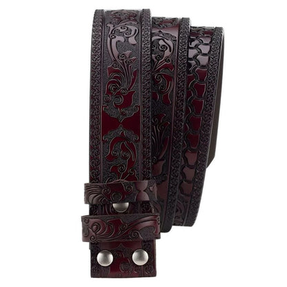 Lanière de Ceinture 3.8 cm Cuir texturé Boucles Interchangeables Modèle Edwin - La Ceinturerie