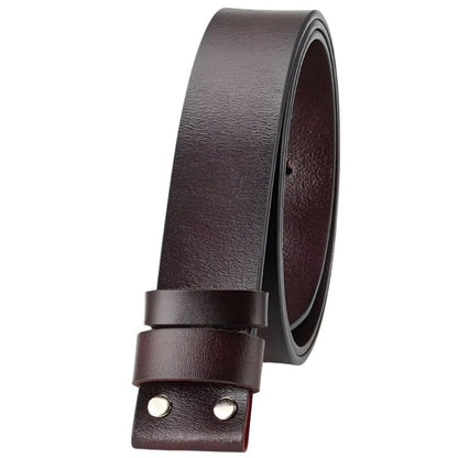 Lanière de Ceinture 3.8 cm en Cuir Uni Double Passants Boucles Interchangeables Modèle Gile - La Ceinturerie
