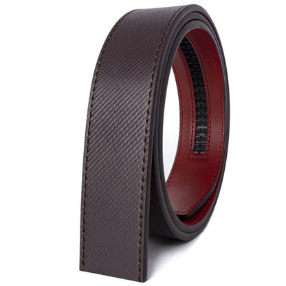 Lanière de Ceinture 3.5 cm en Cuir Aspect Rayée Boucles Automatiques Modèle Kalo