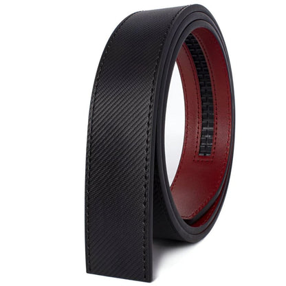 Lanière de Ceinture 3.5 cm en Cuir Aspect Rayée Boucles Automatiques Modèle Kalo