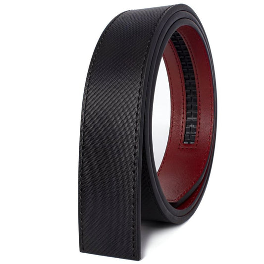 Lanière de Ceinture 3.5 cm en Cuir Aspect Rayée Boucles Automatiques Modèle Kalo