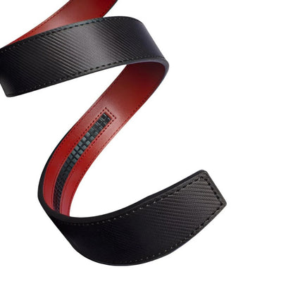 Lanière de Ceinture 3.5 cm en Cuir Aspect Rayée Boucles Automatiques Modèle Kalo