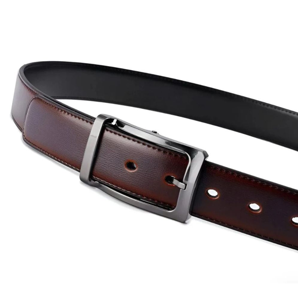 Ceinture Réversible en Cuir 2 en 1 pour Homme