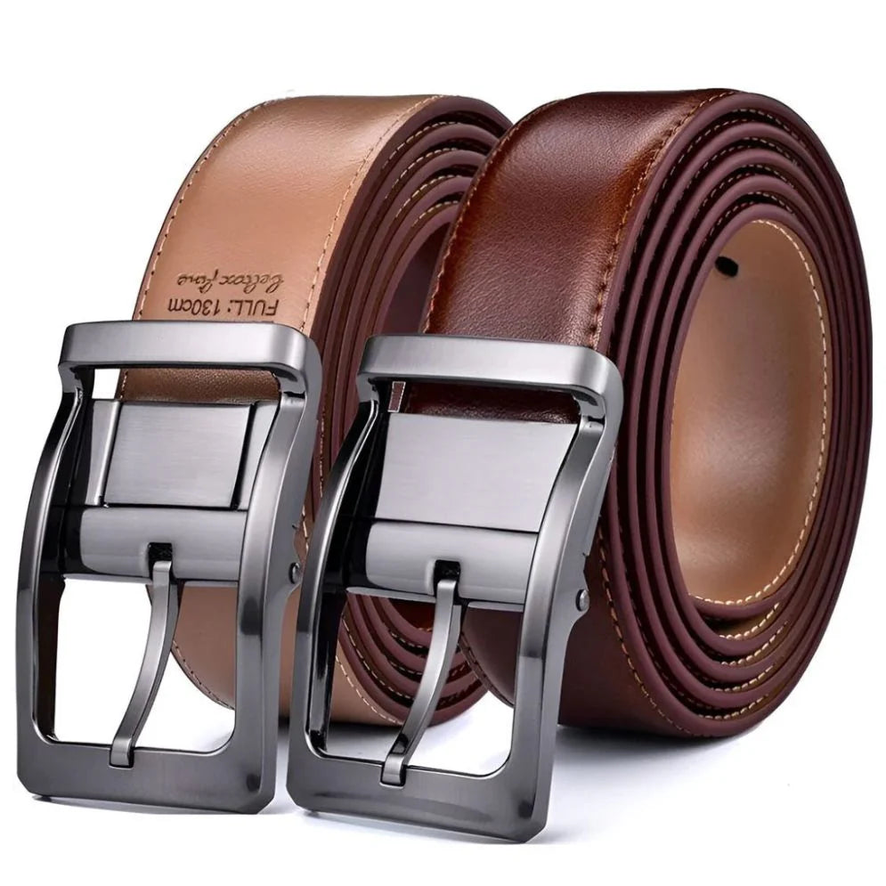 Ceinture Réversible en Cuir 2 en 1 pour Homme - La Ceinturerie

