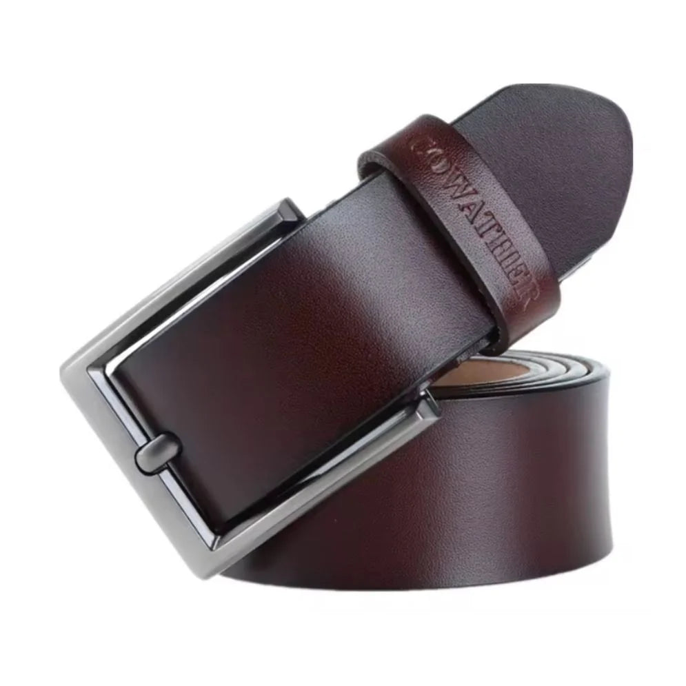 Ceinture en Cuir Plein Fleur, Souple et Confortable Pour Homme