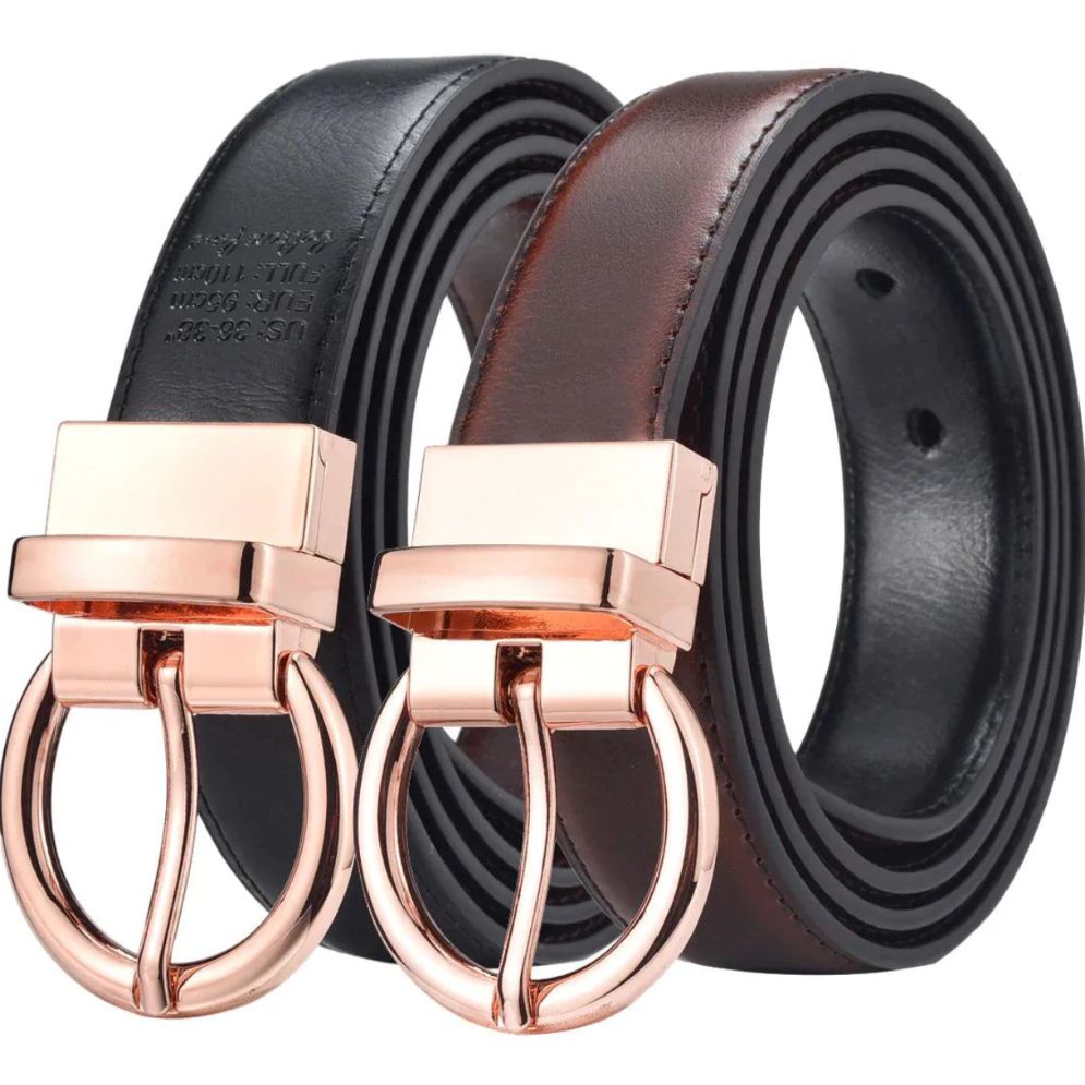 Ceinture Réversible 2 en 1 en Cuir Modèle Marika - La Ceinturerie
