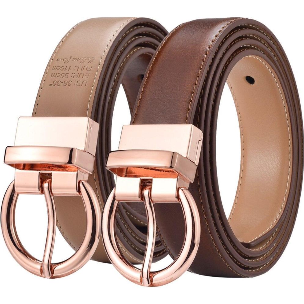 Ceinture Réversible 2 en 1 en Cuir Modèle Marika - La Ceinturerie