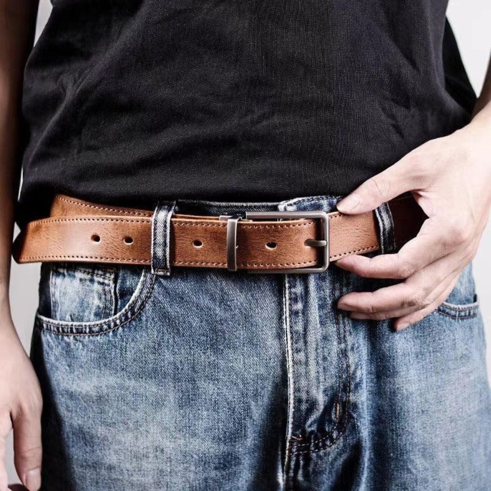 Ceinture Casual en Cuir pour Homme Modèle Alban - La Ceinturerie
